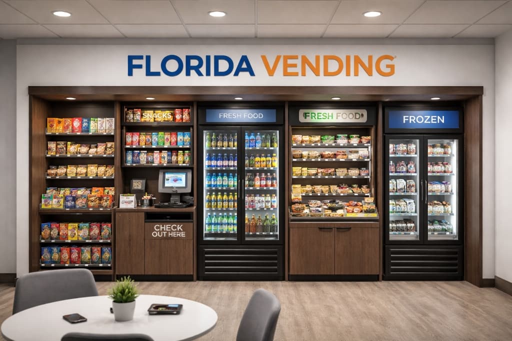 Modern vending and breakroom service for Plantation businesses