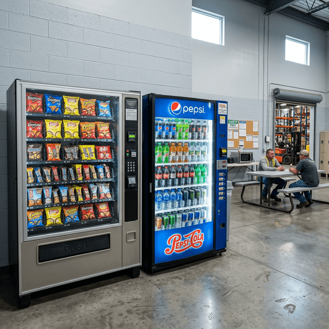 Traditional Snack and Drink Vending Machines